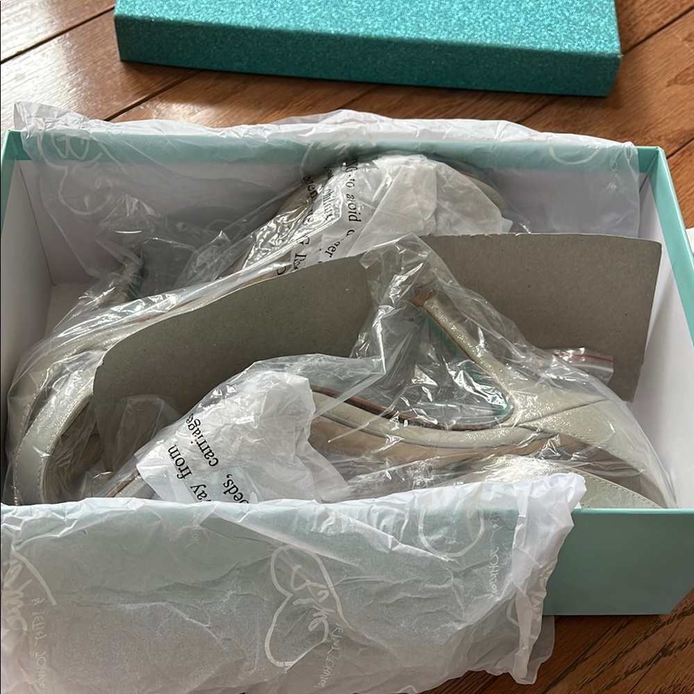 Betsey Johnson Silver Heels with Crystal Embellishments - Picture 10 of 11